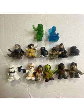 Lot Of 14 Star Wars 1" Squinkies Micro Figure